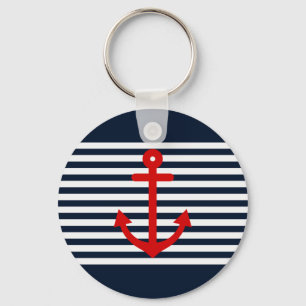 Navy Blue Nautical Schlüsselanhänger