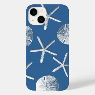 Navy Blue Nautical Seashells Case-Mate iPhone Hülle