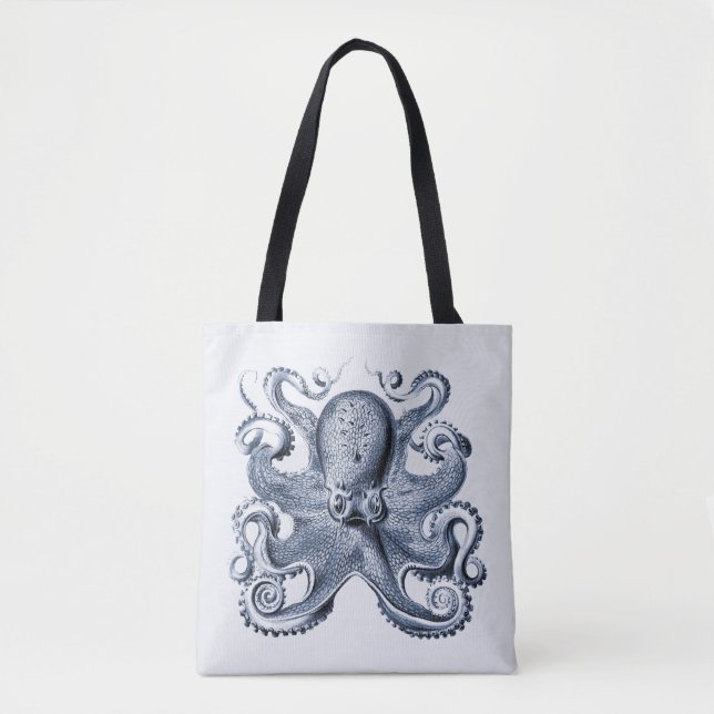 Navy Blue Octopus Illustration von Ernst Haeckel (Vorderseite)