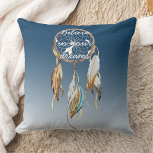 Navy Blue Ombre Dream Catcher Kissen