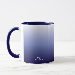 Navy Blue Ombre Personalisiert Typ Name Tasse