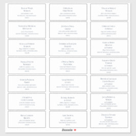 Navy Blue on White Wedding Guest Address Labels