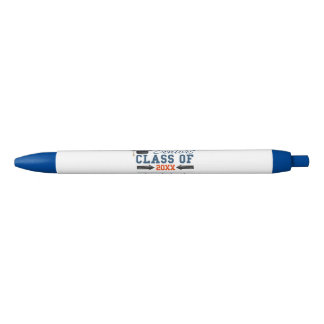 Navy Blue Orange Typografy Abschluss Pen Kugelschreiber