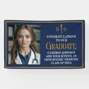 Navy Blue Osteopathic Medical School Abschluss Banner