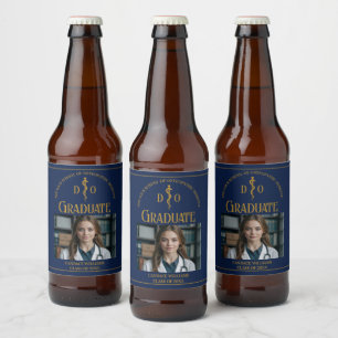 Navy Blue Osteopathic Medical School Abschluss Bierflaschenetikett