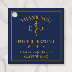 Navy Blue Osteopathic Medical School Abschluss Geschenkanhänger