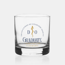 Navy Blue Osteopathic Medical School Abschluss Whiskyglas