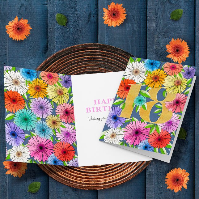 Navy Blue Personalisiert 18. Geburtstag Karte (Von Creator hochgeladen)