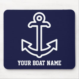 Navy Blue Personalisiert Boat Anchor Mouse Pad Mousepad