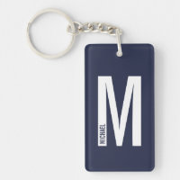 Navy Blue Personalisiert Bold Monogram und Name