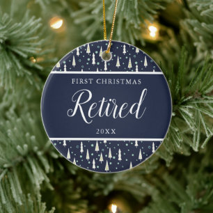 Navy Blue Personalisiert First Christmas Remüder Keramik Ornament
