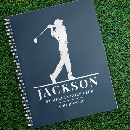 Navy Blue Personalisiert Monogram Golf Journal Notizbuch