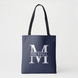 Navy Blue Personalisiert Monogram und Name