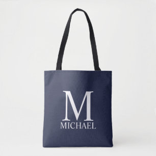 Navy Blue Personalisiert Monogram und Name