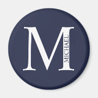 Navy Blue Personalisiert Monogram und Name