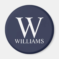 Navy Blue Personalisiert Monogram und Name