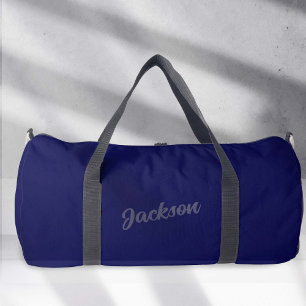Navy Blue Personalisiert Name Duffle Bag
