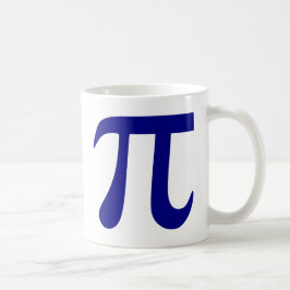 Navy Blue Pi Symbol Tasse