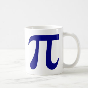 Navy Blue Pi Symbol Tasse