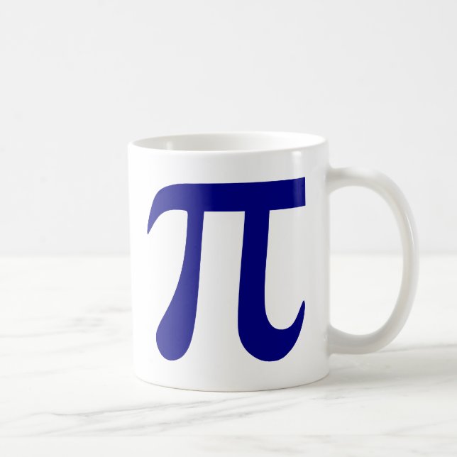 Navy Blue Pi Symbol Tasse (Rechts)