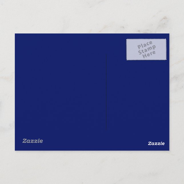 Navy Blue Postcard Postkarte (Rückseite)