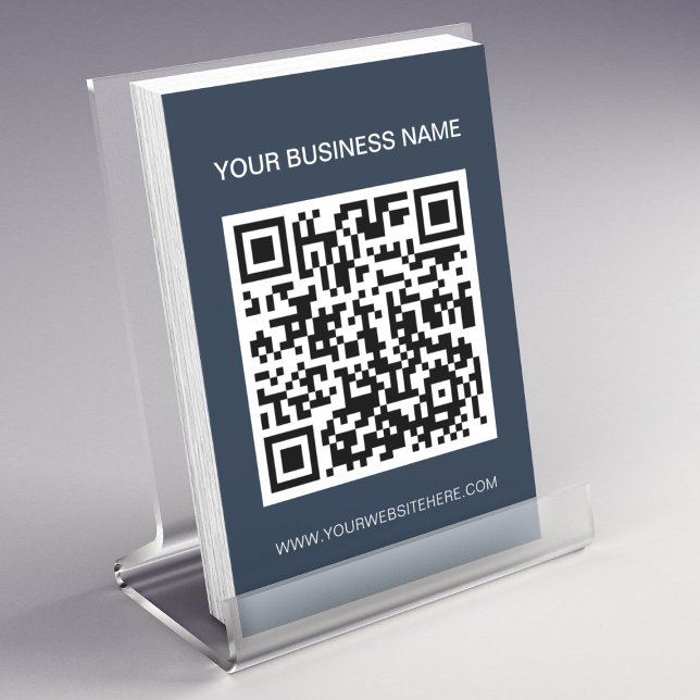 Navy Blue Promotions QR Code Marketing Flyer (Von Creator hochgeladen)