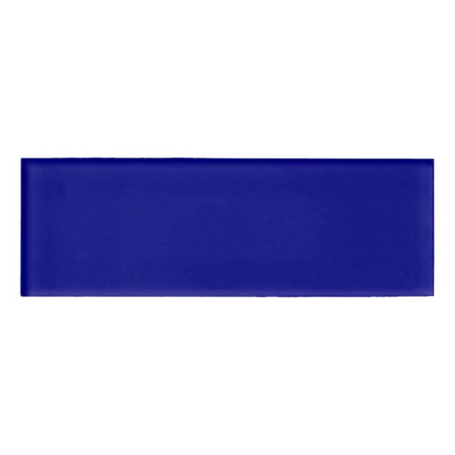 Navy Blue Rectangle Name Tag Namenschild (Vorderseite)