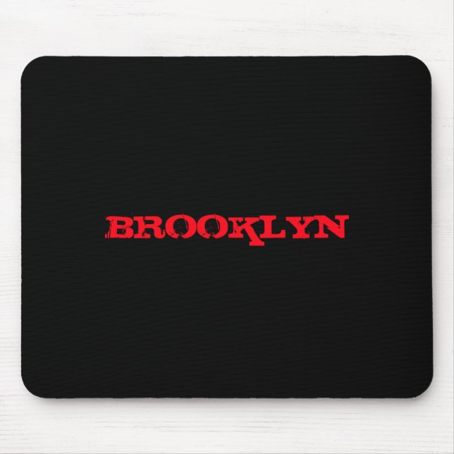 Navy Blue Red Brooklyn New York City Nyc Mens  Mousepad (Vorne)
