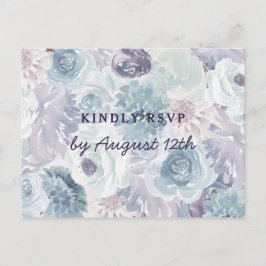 Navy Blue & Rose Gold Wedding Meal Choice UAWG Postkarte