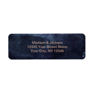 Navy Blue & Rose Gold Wedding Rücksendeadresse