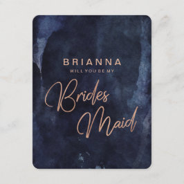 Navy Blue & Rose Gold werden Sie meine Bridmaid se Einladung