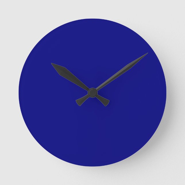 Navy Blue Runde Wanduhr (Vorderseite)