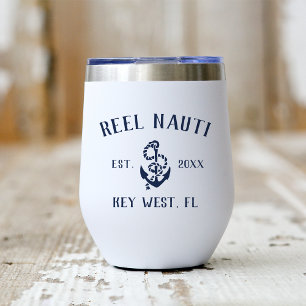 Navy Blue Rustic Anchor   Name des Schiffes