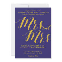 Navy Blue Rustic Chic Mrs. und Mrs. Lesbian Weddin