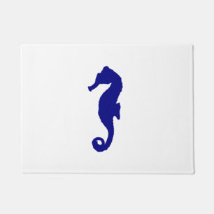 Navy Blue Seepferd Fußmatte