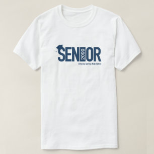 Navy Blue SENIOR mit Graduierungskappe T-Shirt