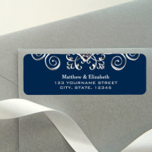 Navy Blue Silver Blüh Wedding