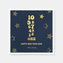 Navy Blue Silvester Party Serviette