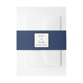 Navy Blue Simple Minimalistisch Elegante Moderne H Einladungsbanderole