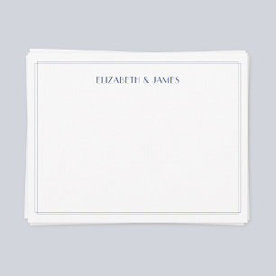 Navy Blue Simple Modern Art Deco Mitteilungskarte