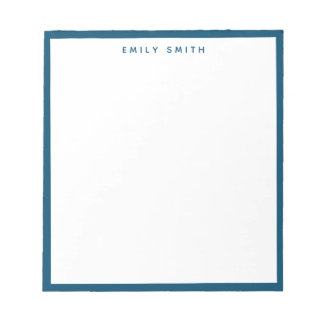 Navy Blue Simple Modern Notizblock