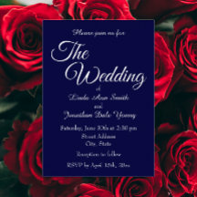 Navy Blue Simple Style Wedding