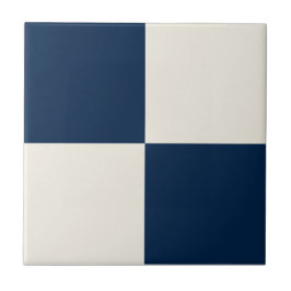Navy Blue & Soft Beige Square Box Stilvolles Muste Fliese