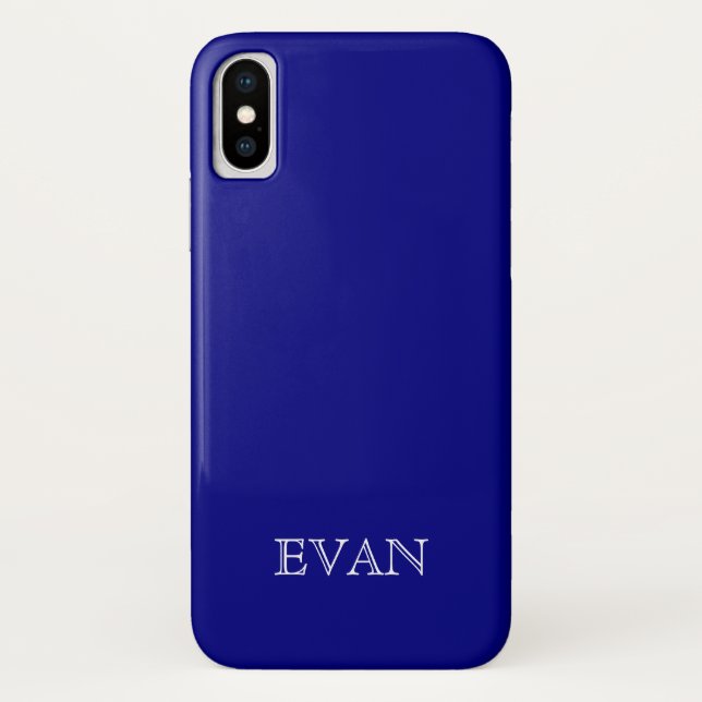 NAVY BLUE Solid Background iPhone X Fall Case-Mate iPhone Hülle (Rückseite)