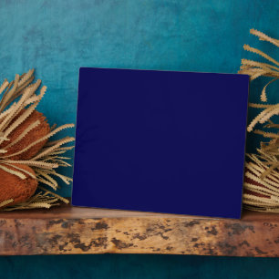 Navy Blue Solid Color Anpassen Fotoplatte