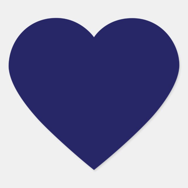Navy Blue Solid Color Anpassen Herz-Aufkleber (Vorderseite)