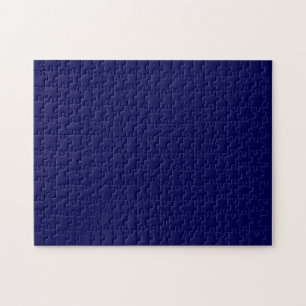 Navy Blue Solid Color Anpassen Puzzle