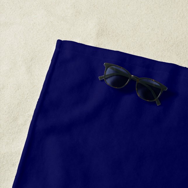 Navy Blue Solid Color Anpassen Strandtuch (Beispiel)