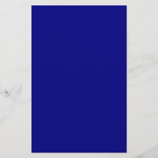 Navy Blue Solid Color Briefpapier (Vorderseite)
