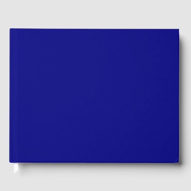 Navy Blue Solid Color Gästebuch (Vorderseite)